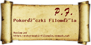 Pokoráczki Filoméla névjegykártya